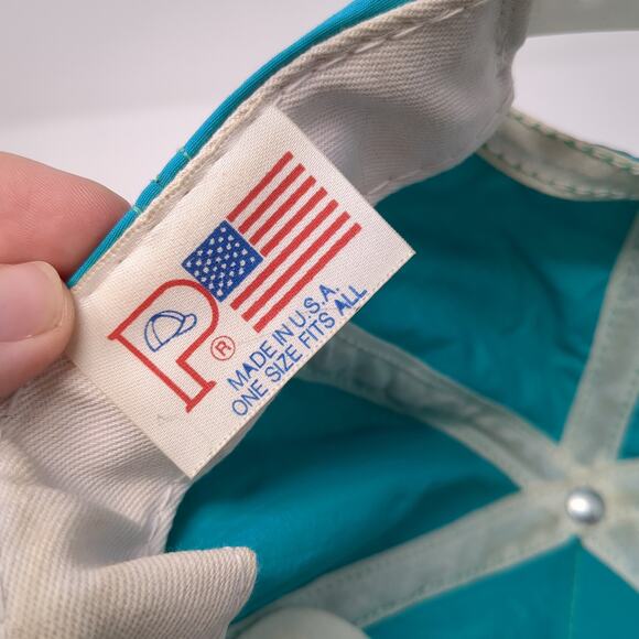 Bustin Bass Snapback Trucker Hat Blue One Size Embroidered P Brand Vintage USA - Picture 9 of 9